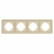 Рамка на 4 поста стеклянная Arlight FRM-OMALI-SFGS-4-GD 049719