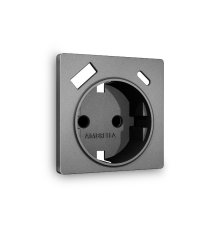 Лицевая панель для розетки с/з со шторками 2USB A+C Ambrella Volt Alfa AP6600