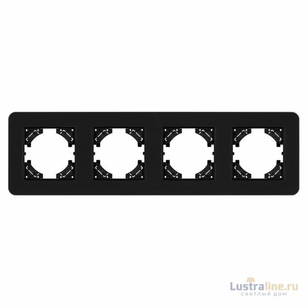 Рамка на 4 поста стеклянная Arlight FRM-OMALI-SFGS-4-BK 049717
