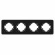 Рамка на 4 поста стеклянная Arlight FRM-OMALI-SFGS-4-BK 049717
