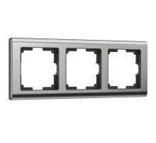 Рамка на 3 поста Werkel Metallic глянцевый никель W0031602 4690389159053