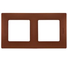 Рамка 2-постовая Legrand Etika какао 672572