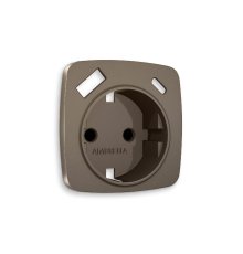 Лицевая панель для розетки с/з со шторками 2USB A+C Ambrella Volt Omega OP6400
