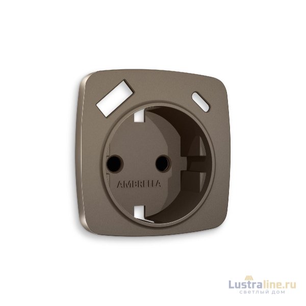 Лицевая панель для розетки с/з со шторками 2USB A+C Ambrella Volt Omega OP6400