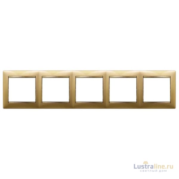 Рамка 5-постовая Legrand Valena матовое золото 770305