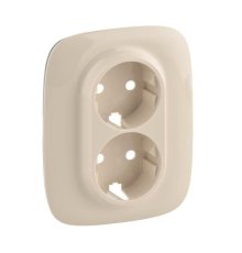 Лицевая панель Legrand Valena Allure розетки с/з слоновая кость 754956