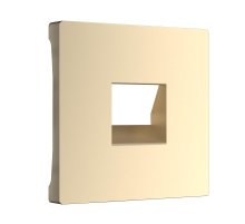 Лицевая панель Werkel розетки RJ45 и RJ11 глянцевый никель WL02-RJ-CP 4690389100406