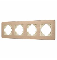 Рамка на 4 поста алюминиевая Arlight FRM-AKIRY-AL-4-GD 049733