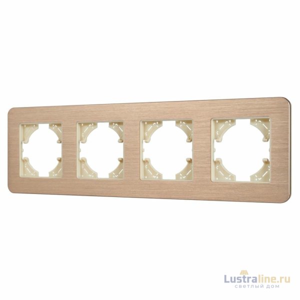 Рамка на 4 поста алюминиевая Arlight FRM-AKIRY-AL-4-GD 049733