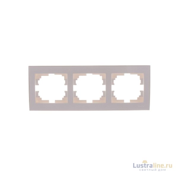 Рамка 3-местная горизонтальная Lezard Rain 703-3030-148