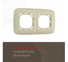 Рамка двухместная Arte Milano 505.05-2.shampan