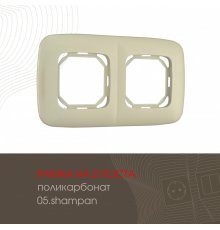 Рамка двухместная Arte Milano 505.05-2.shampan