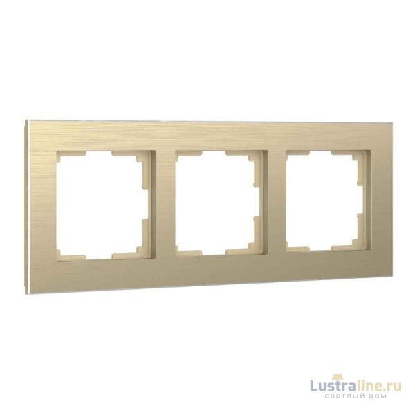 Рамка Werkel Aluminium на 3 поста шампань алюминий W0021711 4690389158155