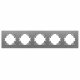 Рамка на 5 постов пластиковая Arlight FRM-PERIO-PL-5-GR 049764