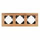 Рамка на 3 поста из натурального дерева Arlight FRM-XSILO-WD-3-SNL 051276