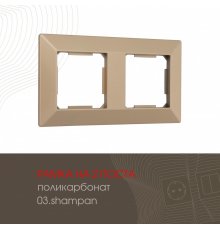 Рамка двухместная Arte Milano 503.03-2.shampan
