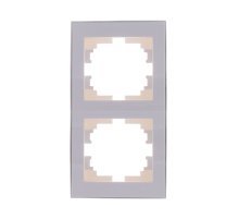 Рамка 2-местная вертикальная Lezard Rain 703-0225-152