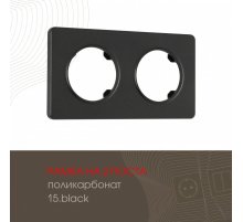 Рамка двухместная Arte Milano 502.15-2.black