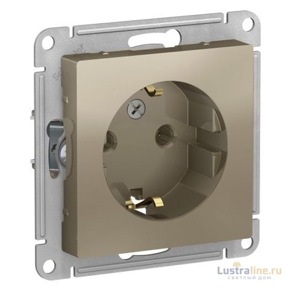 Розетка с заземлением Schneider Electric Atlas design ATN000543