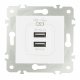 Розетка USB 2.1А+1А Arte Milano 203.46-1.white