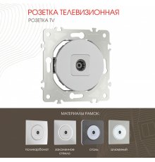 Розетка TV Arte Milano 202.43-1.silver