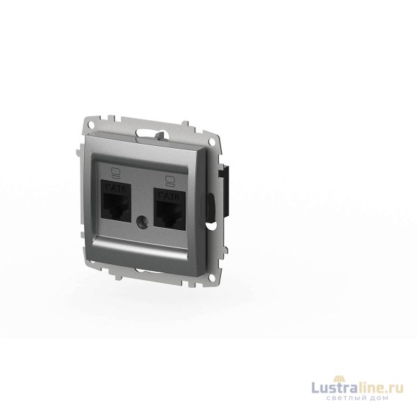 Розетка компьютерная двухместная ( Cat 6) ELBI Zena Vega 609-011000-248