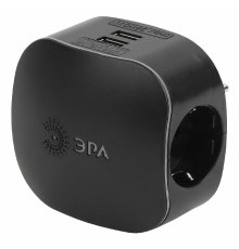 Разветвитель электрический Эра SP-3e-USB-BLACK Б0046364