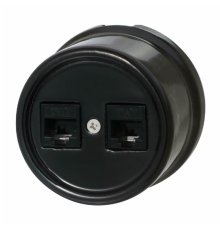 Розетка RJ45 информационная двойная Bironi Лизетта B1-302-03