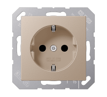 Розетка 2K+З со шторками Jung A1520KICH