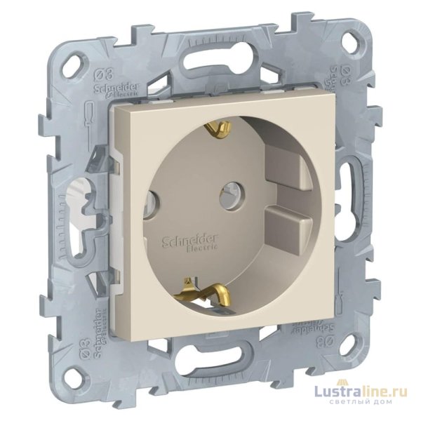 Розетка Schneider Electric Unica New с/з без шторок 16A 250V NU503644