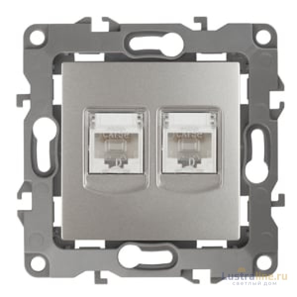 Розетка информационная двойная 2XRJ45 Эра 12-3108-15 Б0019357