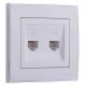 Розетка компьютерная двойная Lezard Rain 703-0225-141