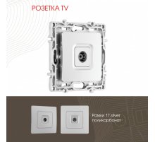 Розетка TV Arte Milano 217.43-1.silver
