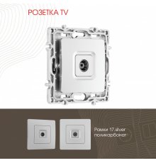Розетка TV Arte Milano 217.43-1.silver