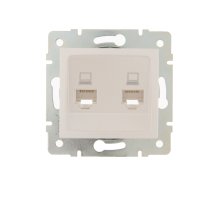 Розетка компьютерная двойная Lezard Karina 707-3088-141