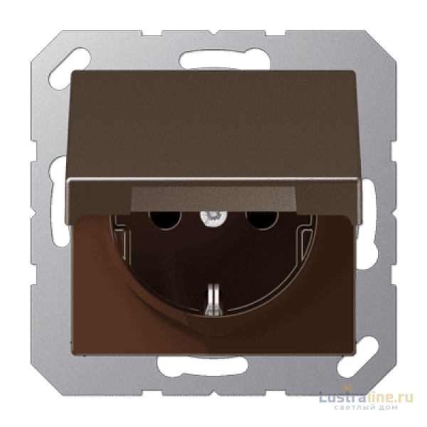 Розетка Schuko с крышкой и шторками Jung A1520BFKIKLMO