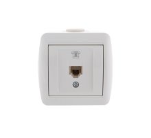 Розетка телефонная евро Lezard Nata 710-0200-137