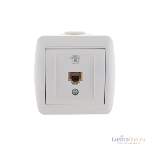 Розетка телефонная евро Lezard Nata 710-0200-137