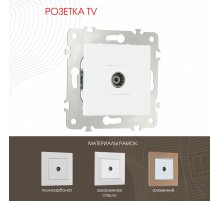 Розетка TV Arte Milano 203.43-1.white