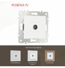 Розетка TV Arte Milano 203.43-1.white