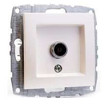 Розетка TV концевая с экраном Mono Electric Despina-Larissa жемчуг 500-002505-138