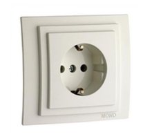 Розетка с заземлением Mono Electric Despina-Larissa 16А 250В слоновая кость 500-000121-117