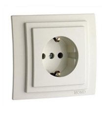 Розетка с заземлением Mono Electric Despina-Larissa 16А 250В слоновая кость 500-000121-117