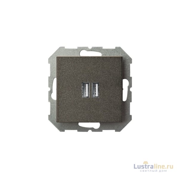Розетка USB двойная для зарядки умная 5V(3,4А) Liregus Epsilon 28-1136