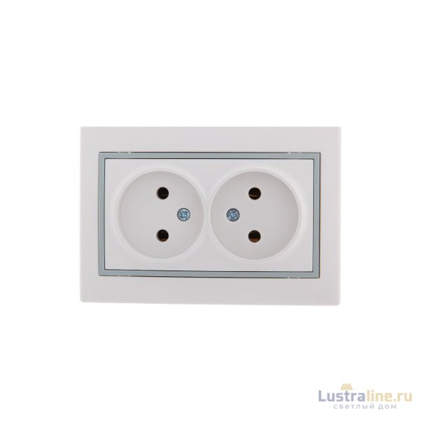 Розетка двойная б/з Lezard Mira 701-0215-128