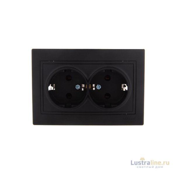 Розетка двойная с/з Lezard Mira 701-4242-127