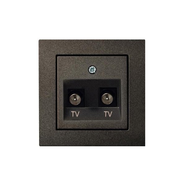 Розетка телевизионная двойная (TV) F-разъем Liregus Epsilon 28-1133