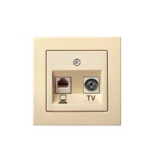 Розетка телевизионная и компьютерная (TV+Rj45) Liregus Epsilon 28-073