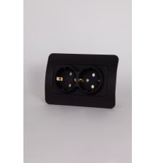 Розетка двухместная с/з с защитой от детей ELBI Jazz 508-014800-917