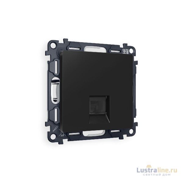 Комплект механизма телефонной розетки RJ-11(4P4C) со шторкой Ambrella Volt Alfa MA812030